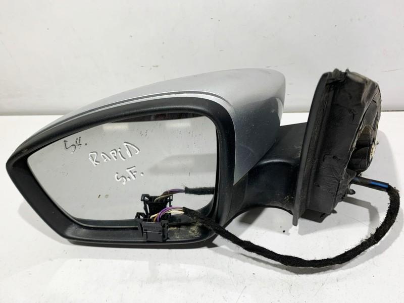 Oglinda stanga culoare argintiu - la7w 5JA857933 Skoda Rapid (2012-2017)